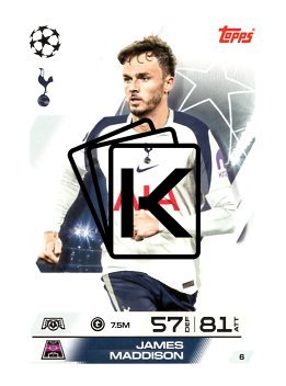 fotbalová kartička 2025-26 Topps Match Attax UCC 6 James Maddison (Tottenham Hotspur)