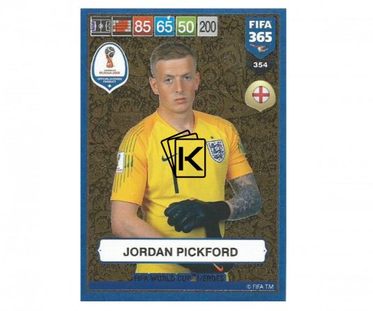 Fotbalová kartička Panini FIFA 365 – 2019 Heroes 354 Jordan Pickford (England)