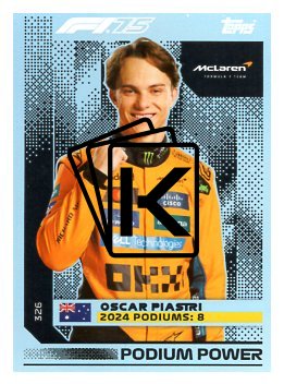 2025 Topps Turbo Attax F1  McLaren Podium Power  326 Oscar Piastri