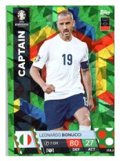fotbalová karta Topps Match Attax EURO 2024 Green parallel ITA2 Leonardo Bonucci (Italy)
