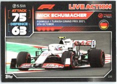 2022 Topps Formule 1Turbo Attax F1 Live Action 2021 230 Mick Schumacher (Haas)