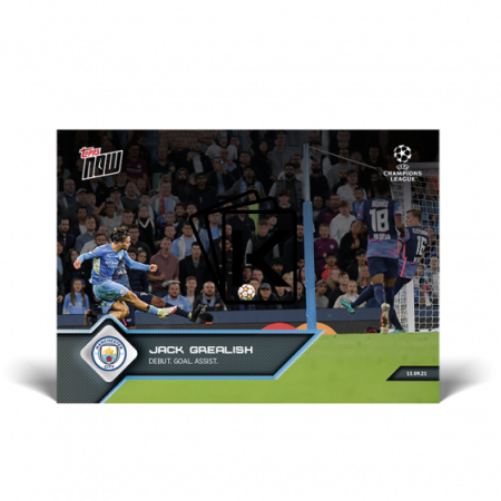 Fotbalová kartička Topps Now 2021-22 UCL 23 Jack Grealish Manchester City