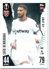 2023-24 Topps Match Attax EXTRA UEFA Club Competition Away Kit 79 Said Benrahma (West Ham United)