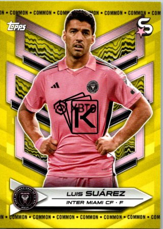 2024 Topps Superstars MLS 9 Luis Suarez Inter Miami Yellow Parallel