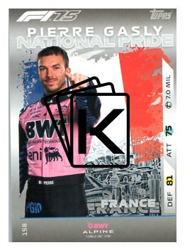 2025 Topps Turbo Attax F1 BWT Alpine National Pride  158 Pierre Gasly