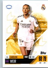 Fotbalová kartička 2024-25 Topps Match Attax EXTRA UEFA Club Competitions UWCL Cards 144.  Caroline Weir (Real Madrid CF)