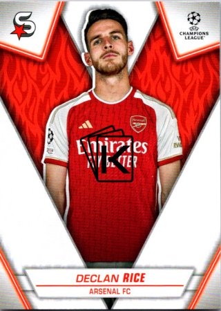 Fotbalová kartička 2023-24 Topps Superstars UEFA Club Competitions 13 Declan Rice (Arsenal FC)