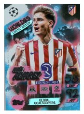 fotbalová kartička 2025-26 Topps Match Attax UCC Worldies Limited Edition - Global Goalscorers (Booster Tin 2) WLE 5 Julián Alvarez (Atlético de Madrid)