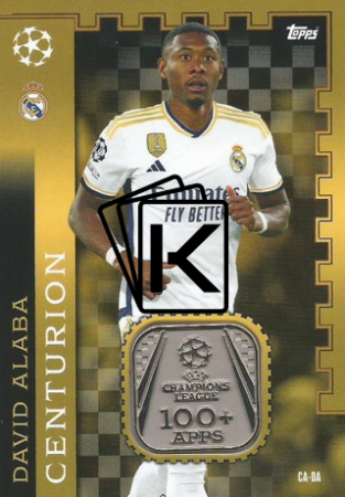 Fotbalová kartička 2023-24 Topps Match Attax UEFA Club Competitions Centurion Legend CA-DA David Alaba Real Madrid CF