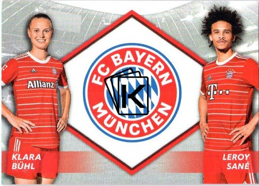 Fotbalová kartička 2022-23 Topps FC Bayern Munchen Ein Team Bühl - Sané