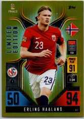 fotbalová kartička 2022 Topps Match Attax 101 UEFA Nations League Limited Edition LE1 Erling Haaland Norway