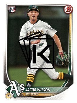 Baseballová karta 2025 Bowman 9 Jacob Wilson, Athletics RC