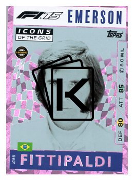 2025 Topps Turbo Attax F1  Icons of the Grid   296 Emerson Fittipaldi-Paralel Pink