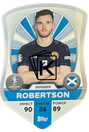 fotbalová karta Topps Match Attax EURO 2024 Chrome Elite Shield SC7 Andy Robertson (Scotland)