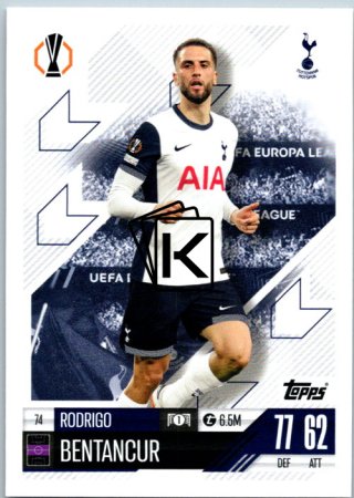 fotbalová kartička 2024-25 Topps Match Attax UEFA Club Competitions  74 Rodrigo Bentancur (Tottenham Hotspur)