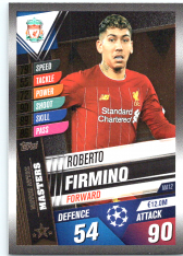 Fotbalová kartička 2019-2020 Topps Match Attax Champions League 101 Masters MA12 Roberto Firmino Liverpool FC