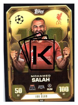 fotbalová kartička 2025-26 Topps Match Attax UCC 100 Club 466 Mohamed Salah (Liverpool)