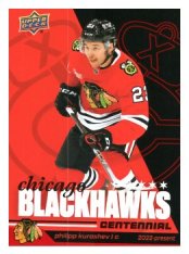 2025-26 Upper Deck Centennial Chicago Blackhawks 14 Philipp Kurashev