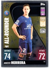 fotbalová kartička 2021-22 Topps Match Attax UEFA Champions All-Rounder 145 Ander Herrera PSG