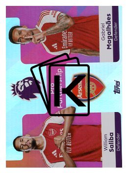 fotbalová kartička 2025-26 Topps  Premier League - Pro Partnership 361 William Saliba- Gabriel Magalhães (Arsenal)