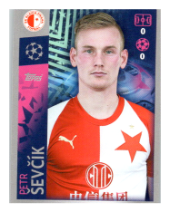 2019-20 Topps Champions League samolepka 587 Petr Ševčík SK Slavia Praha