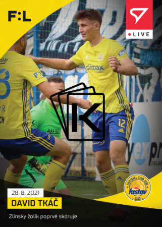 fotbalová kartička SportZoo 2021-22 Live L-22 David Tkáč FC Fastav Zlín