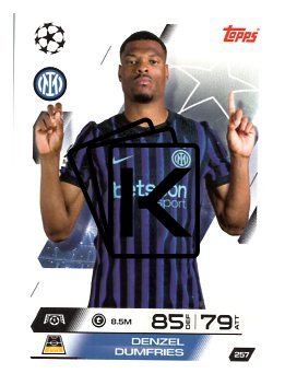 fotbalová kartička 2025-26 Topps Match Attax UCC 257 Denzel Dumfries (FC Internazionale Milano)