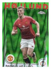 fotbalová kartička 2024-25 Topps Chrome Refractor 184 - Rasmus Hojlund limit 103/125