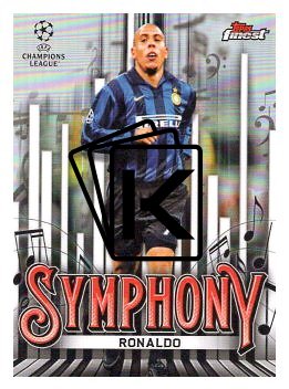 fotbalová kartička 2024-25 Topps Finest Symphony SY-8 Ronaldo Nazario Inter Milan Legend