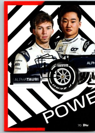 2021 Topps Formule 1 Turbo Attax Power Action 70 Scuderia Alpha Tauri