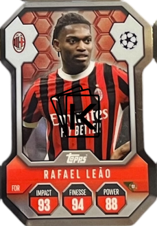 fotbalová kartička 2024-25 Topps Match Attax UEFA Club Competitions Topps Chrome Pro Elite SH16 Rafael Leão (AC Milan)