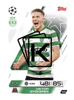 fotbalová kartička 2025-26 Topps Match Attax UCC 205 Viktor Gyökeres (Sporting Clube de Portugal)