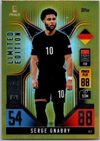 fotbalová kartička 2022 Topps Match Attax 101 UEFA Nations League Limited Edition LE7 Serge Gnabry Germany