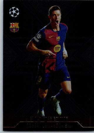 Fotbalová kartička 2024-25 Topps Match Attax EXTRA UEFA Club Competitions Black Edge Edition BLA 8.  Robert Lewandowski (FC Barcelona)