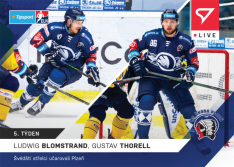Hokejová kartička SportZoo 2021-22 Live L-024 Blomstrand - Thorell HC Škoda Plzeň
