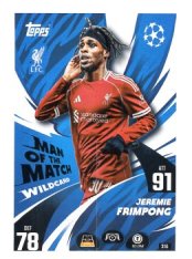 fotbalová kartička 2025-26 Topps Match Attax UCC 316 Jeremie Frimpong (Liverpool)