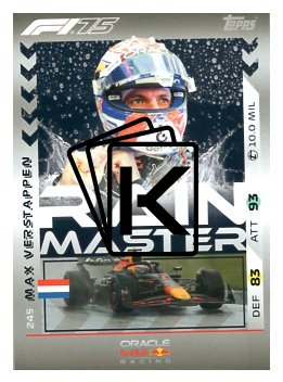 2025 Topps Turbo Attax F1 Oracle Red Bull Racing  Rainmaster HP 245 Max Verstappen
