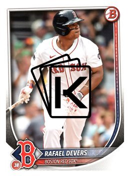 Baseballová karta 2025 Bowman 10 Rafael Devers, Boston Red Sox