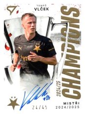 podepsaná karta 2025-26 SportZoo SK Slavia Praha Champions /45 CHS-TV Tomáš Vlček