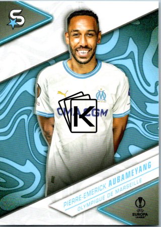 Fotbalová kartička 2023-24 Topps Superstars UEFA Club Competitions 109 Pierre-Emerick Aubameyang (Olympique de Marseille)