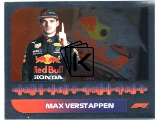 samolepka 2021 Topps Formule 1 Foil 36 Max Verstappen Red Bull
