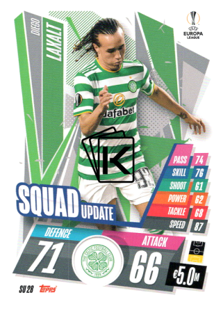 fotbalová kartička 2020-21 Topps Match Attax Champions League Extra Squad Update SU28 Diego Laxalt Celtic