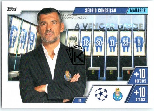 2023-24 Topps Match Attax EXTRA UEFA Club Competition Managers 64 Sérgio Conceição (FC Porto)
