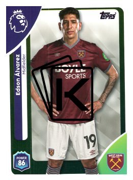 fotbalová kartička 2025-26 Topps  Premier League 279 Edson Álvarez (West Ham United)