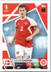 fotbalová karta Topps Match Attax EURO 2024 DEN6 Joachim Andersen (Denmark)