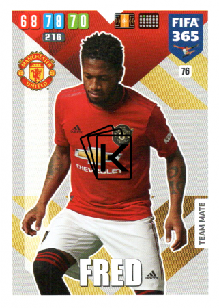 Fotbalová kartička Panini Adrenalyn XL FIFA 365 - 2020 Team Mate 76 Fred Manchester United