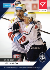 Hokejová kartička SportZoo 2021-22 Live L-035 Jiří Ticháček HC Rytíři Kladno