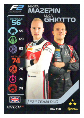 2020 Topps Formule 1 Turbo Attax 118 Team Duo F2 Nikita Mazepin & Luca Ghiotto