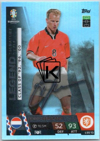 fotbalová karta Topps Match Attax EURO 2024 Legend Signature Style LSS13 Dennis Bergkamp (Netherlands)