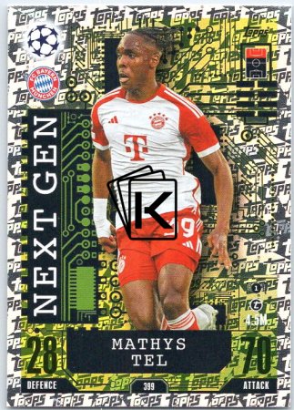 Fotbalová kartička 2023-24 Topps Match Attax UEFA Club Competitions Next Gen 399 Mathys Tel	FC Bayern München